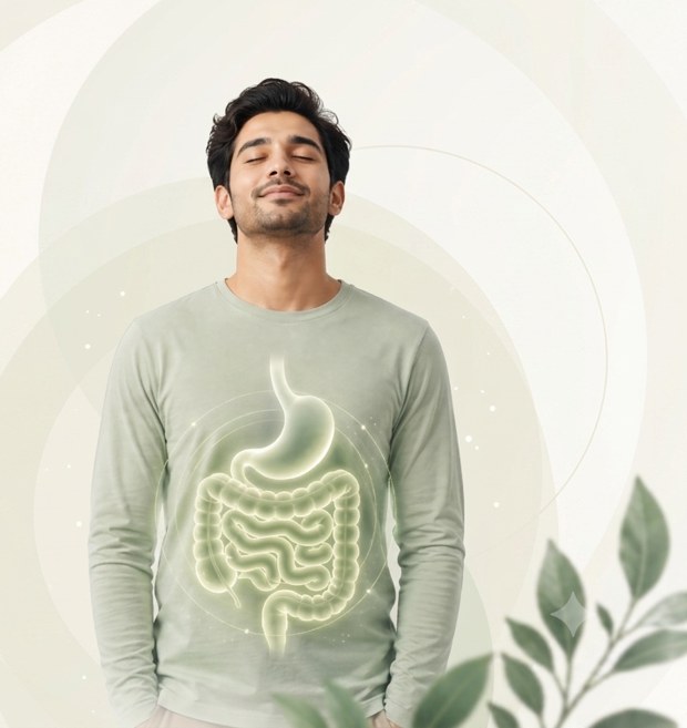 A person feeling calm and healed inside